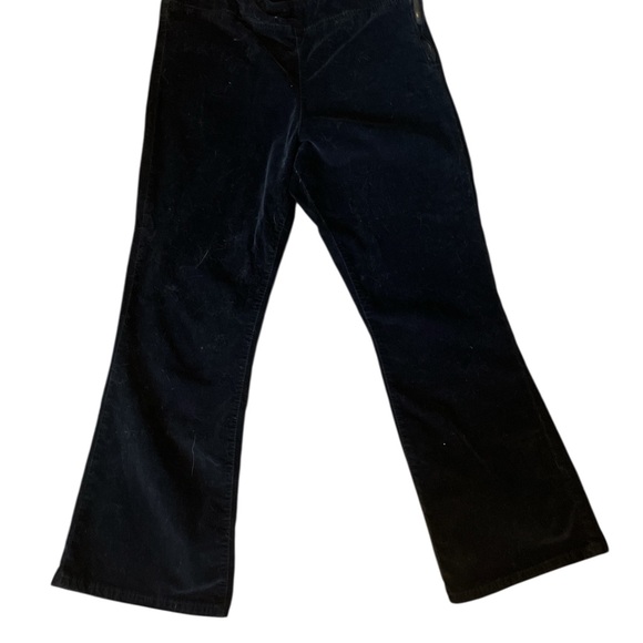 Free People “In My Feelings” Black Velvet Crop Trousers Size M EUC - Picture 4 of 4